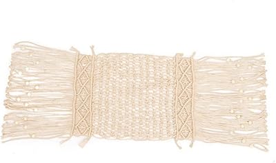 Linen Baby Photography Blanket, Newborn Photography Props Rug, Burlap Macrame Photoshoot Backdrop Blanket Baby Photography Props, 110cm x 35cm