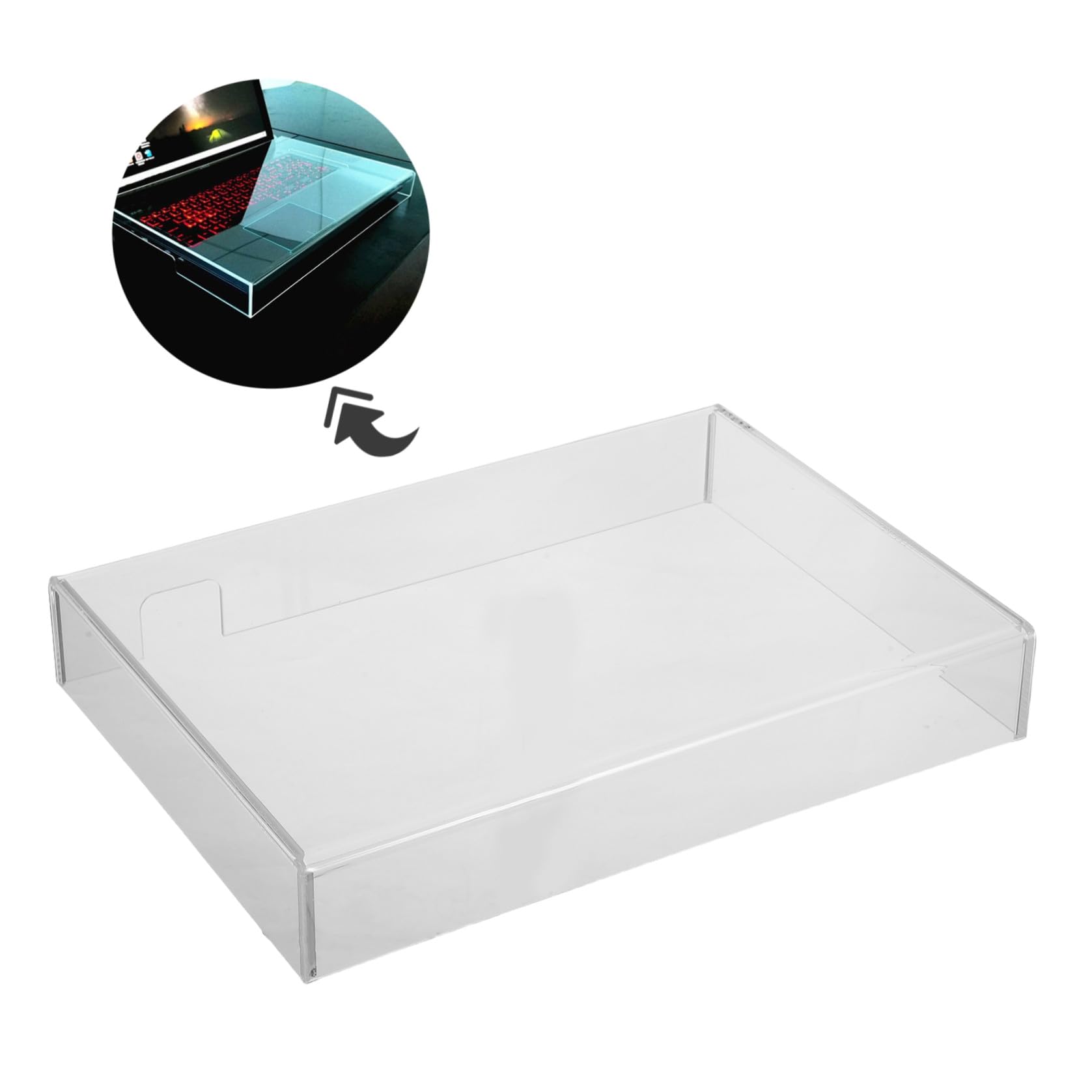 Protezione Antipolvere e Anti-Goccia in Acrilico Trasparente per Tastiera Laptop, Copertura Resistente all'Acqua per Tastiere da Gioco e Computer Portatili, Dimensioni 357X255X48