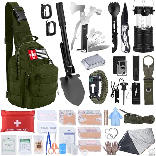 Survival Kit, Gifts for Christmas Men, Women, 251pcs Emergency Survival