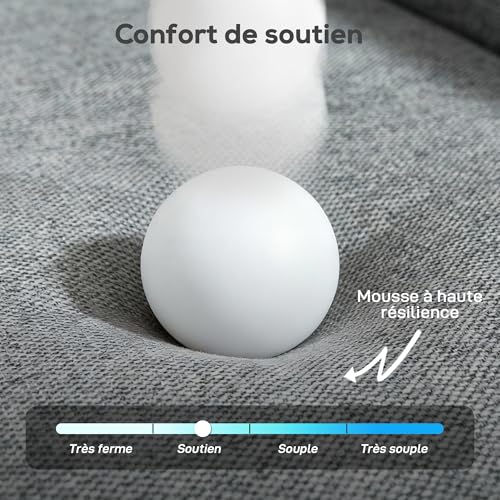 HOMCOM 1-Sitzer-Sofa, Wohnzimmersofa in ägyptischem Samt 80 cm, gepolsterte Sitzfläche und Rückenlehne, Seitentasche, moderner Stil, Sofa für Schlafzimmer, Wohnung, Kleiner Raum, grau – Bild 5