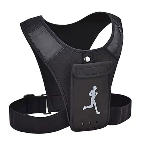 Colete Refletivo Esportivo com Bolsos, Película Touch Screen, Alças Ajustáveis, para Corrida, Ciclis