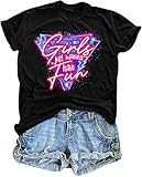 80's Shirts for Women 80s Neon Music Graphic T-Shirt Hip Hop 80S Party Outfits Girls I Love The 80's T-Shirt