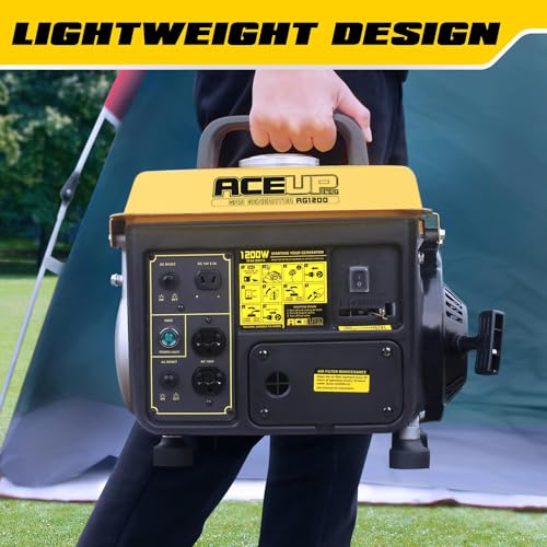 Aceup Energy 1,200W Gas Powered Generator, Small Portable Generator for Home Use Ultralight, EPA & CARB Compliant - Image 3