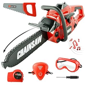 Toy Choi's Spielzeug Kettensäge, Werkzeug Set für Kinder mit funktionen, Lernspielzeug gartengeräte Set, Outdoor Spielzeug für Jungen und Mädchen