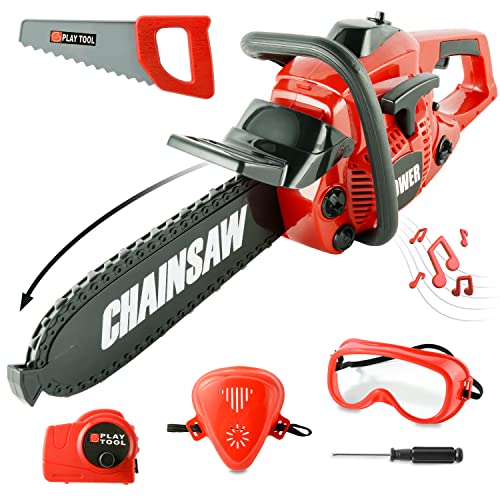 Toy Chainsaw Kids Power Construction Tool Boys Play Toy Chain Saw Set