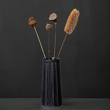 ヴィンテージ風 ガラス花瓶 ブラック Amazon.co.jp: ブラック