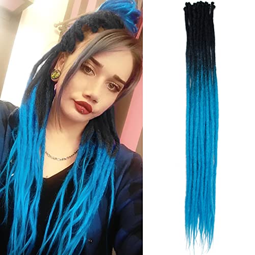 Extensiones de dreadlocks pelo de ganchillo de 24 pulgadas y 20 mechones artesanales