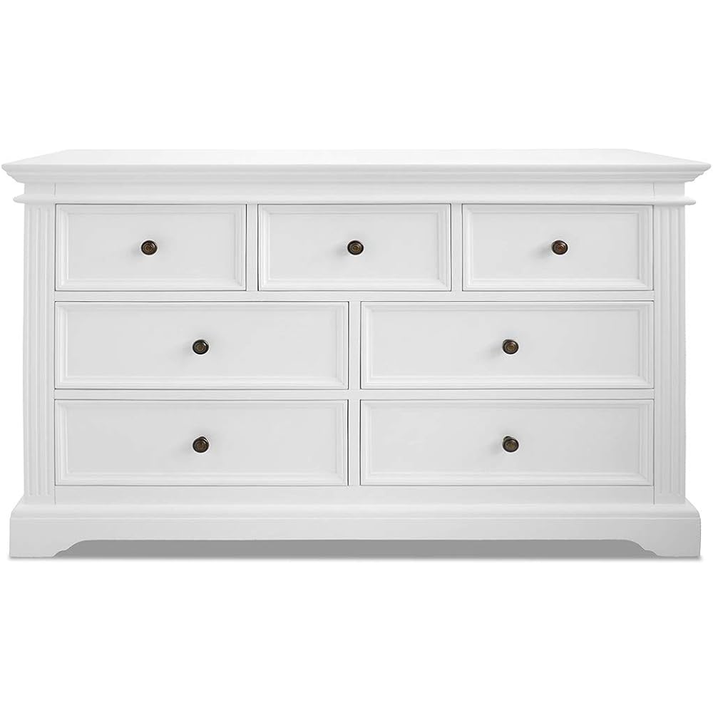 Gainsborough Large White 3 over 4 Chest of Drawers. Solid FULLY