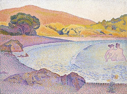 Toile Henri Edmond Cross Baigneuses pour illuminer votre décoration de salon moderne 60x90cm