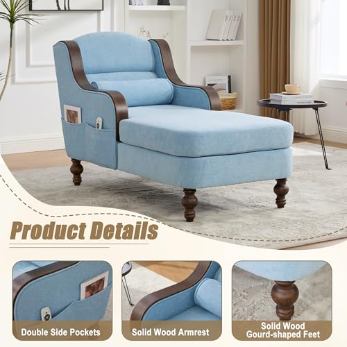Sillón Plegable Chenille Color Azul miniatura 5