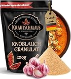 200g Knoblauchgranulat von Krautschmaus, Knoblauch granuliert, gemahlener Knoblauch, Knoblauchpulver, Knoblauchgewürz ohne Zusatzstoffe