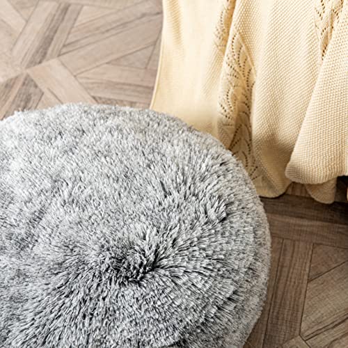 Asuprui Soft Floor Pillow Large Round Floor Cushion For Sitting Fur Meditation Pillow Premium Yoga Pillow For Living Room Bedroom Balcony Outdoor 20X6Inches Dark Grey Round Floor Pillow With Insert #TOP7