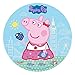 Dolce idea CIALDA in Ostia Peppa Pig Personalizzabile Forma Rotonda diam. 20 cm, Decorazione per Torta