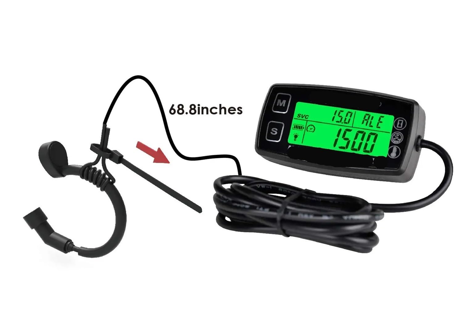 Moto tacómetro Digital Medidor Medidor Digital De Piezas Motocicleta, Indicador Motor, RPM, Temperatura, Retroiluminación, Pantalla, Velocidad, Odómetro, Panel Instrumentos, Accesorios