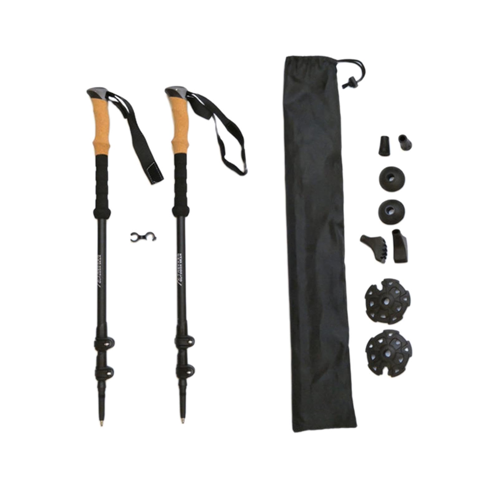 LOOM TREE® Mountain Trekking Poles Sturdy Lock for Mountaineering Camping Walking 2Pcs | Outdoor Sports | Camping & Hiking | Hiking Gear | Walking & Trekking Sticks-image-17