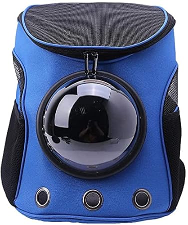 Emily Pets Backpack Carrier for Small Dog & Cat Space Capsule Pet Carrier Dog Hiking Backpack Airline Approved Travel Pet Carrier Blue
