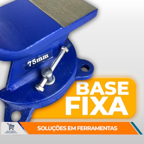 Morsa Torno de Bancada C/Bigorna Menegotti Original N.03 Ferro Fundido Com Base Giratória - Nº 03