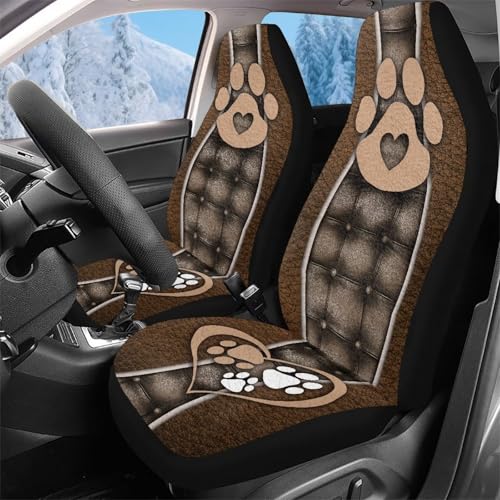 Couvre sieges durable 52X138Cm au motif patte de chien avec tissu lavable résistant