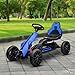 Aosom Kids Pedal Go Kart, Outdoor Ride on Toy with Adjustable Seat, Swing Axle, Handbrake, 4 Non-Slip EVA Wheels for Boys and Girls Aged 3-8 Years Old, Blue
