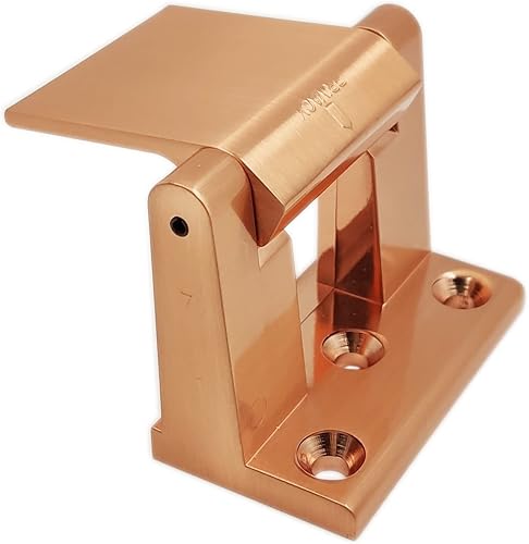 Miniatura 1 de HARDWOOD HWPDL01-US11 Cerradura de seguridad para puerta, cobre satinado, aleación de zinc, refuerzo de puerta de privacidad, 1 paquete