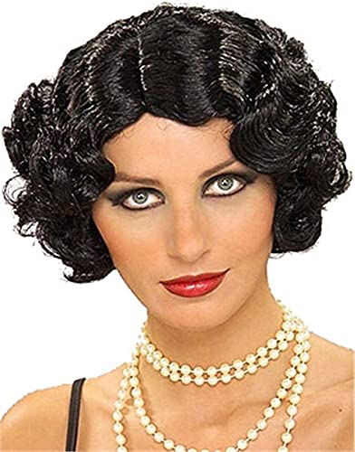Rubies Flapper Black Wig for Adults, Women's No Size