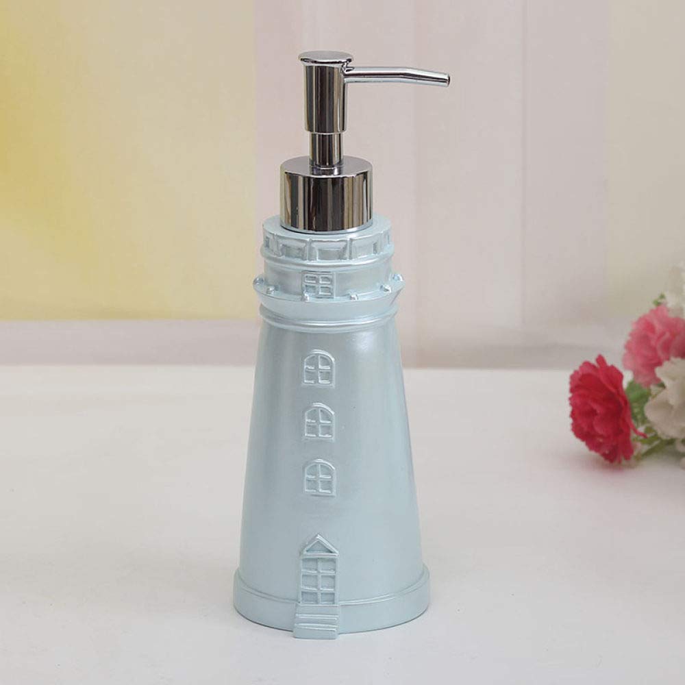 SAFWE Creative Ceramic Dish Soap Dispenser, 250ml, Green, Round, Pump Dispenser