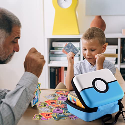 Tombert Carrying Case For Ptcg Trading Cards, Gifts For Boys, Hard-Shell Storage Box Fits Magic Mtg Cards And Ptcg, Holds 400+ Cards(Blue&White) #TOP5