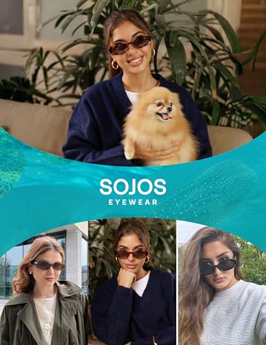 Image of SOJOS Ocean Collection Retro Oval Polarized Sunglasses Women Men SUNLIGHT