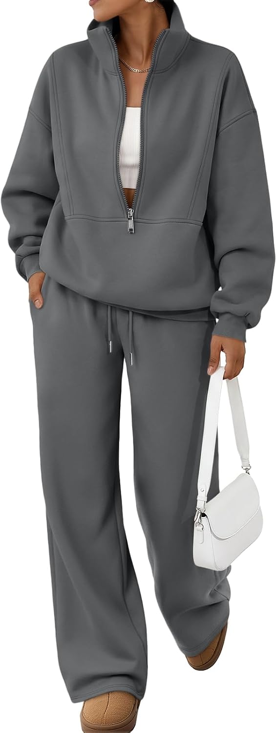 Trendy Queen Womens Sweat Sets 2 Piece Lounge Fall Outfits 2026 Sweatsuits