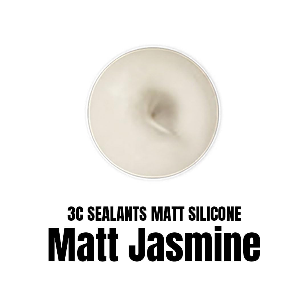 3C Sealants Matt Silicone Premium Matt Finish Sealant 300ml Matt Jasmine - Image 2