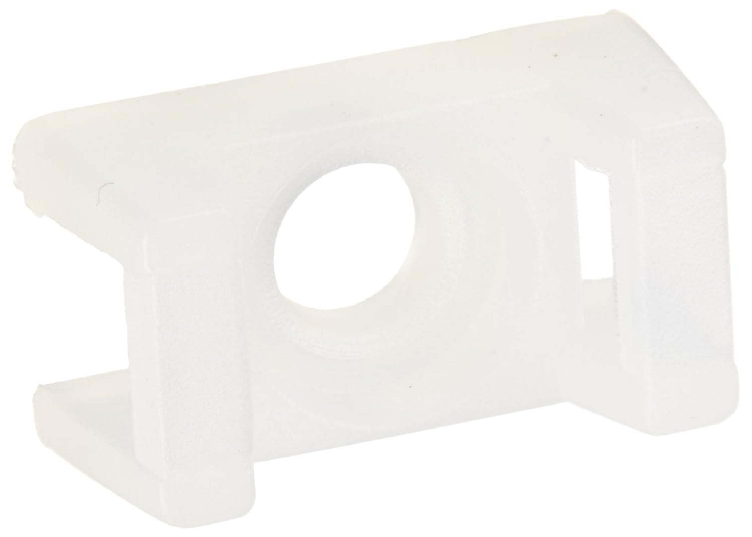 NSI SM-2 Saddle Mount for Cable Tie, 0.16" Slot Width, 0.13 Screw Size, 0.28" Width, 0.23" Height, 0.5" Length, Natural