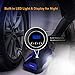Akface Tire Inflator Portable Air Compressor, Fast Inflation DC 12V 150PSI Car Tire Pump for Car Tires with Emergency LED Light LCD Display Overheat Protection Auto Shut Off Feature, Black