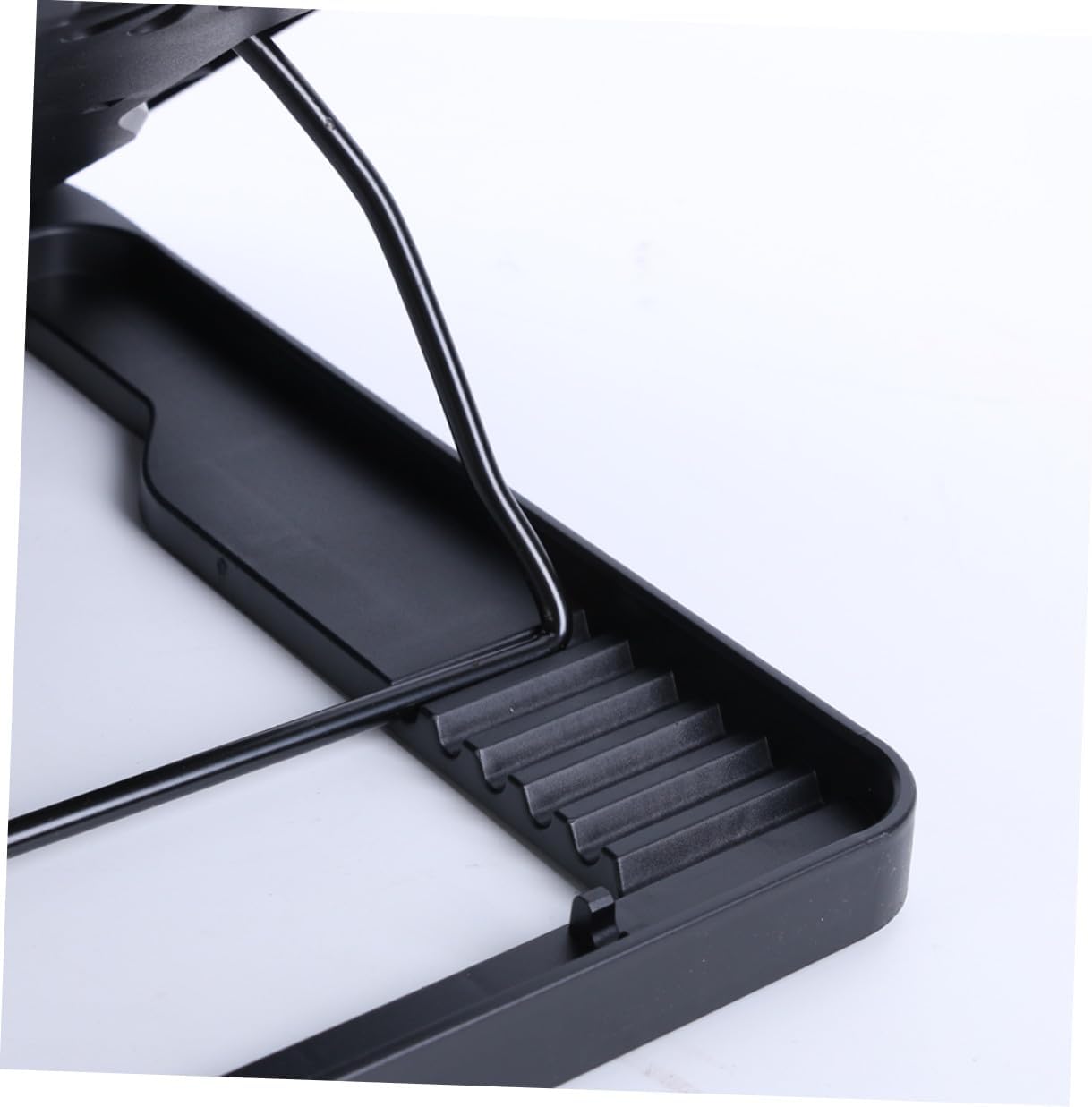 USB Laptop Cooling Stand 5-Fan Cooler Adjustable Angle Base with Anti-Skid Heatsink for Notebooks Black