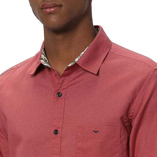 Image of MUFTI Mens Cotton Linen Slim Fit Shirt