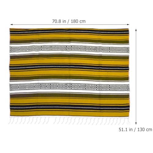 Couverture mexicaine polyvalente plaid doux coton polyester 130x180 - 3