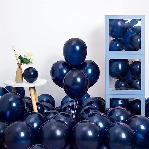 Image of Navy Blue Retro Balloons 50 Pcs, Balloon Arch Kit Garland for Birthday, Baby Shower, Anniversary, Welcome Baby, Party Decoration Supplies | AR Giftzadda (Navy Blue)