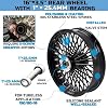 Fatflex 16 Rear Wheel BLACK Fat Spokes 3.5 Rim for 00-07 Harley Dyna/Softail/Touring Dual Bearing (1 & 3/4) w/Reducer-1635R-1SM-BBB