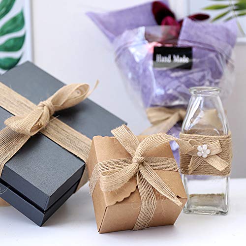 7 Rolls Jute Ribbons Burlap Ribbon Natural Jute Rope Decorative Jute Twisted String For Gift Wrapping Crafts Party Home Decoration (23.9 Yards) #TOP7