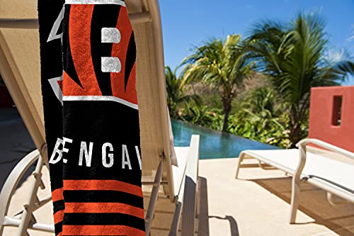 Image of NORTHWEST NFL Cincinnati Bengals Unisex-Adult Beach Towel, 30 inch x 60 inch, Stripes (Pack of 6)