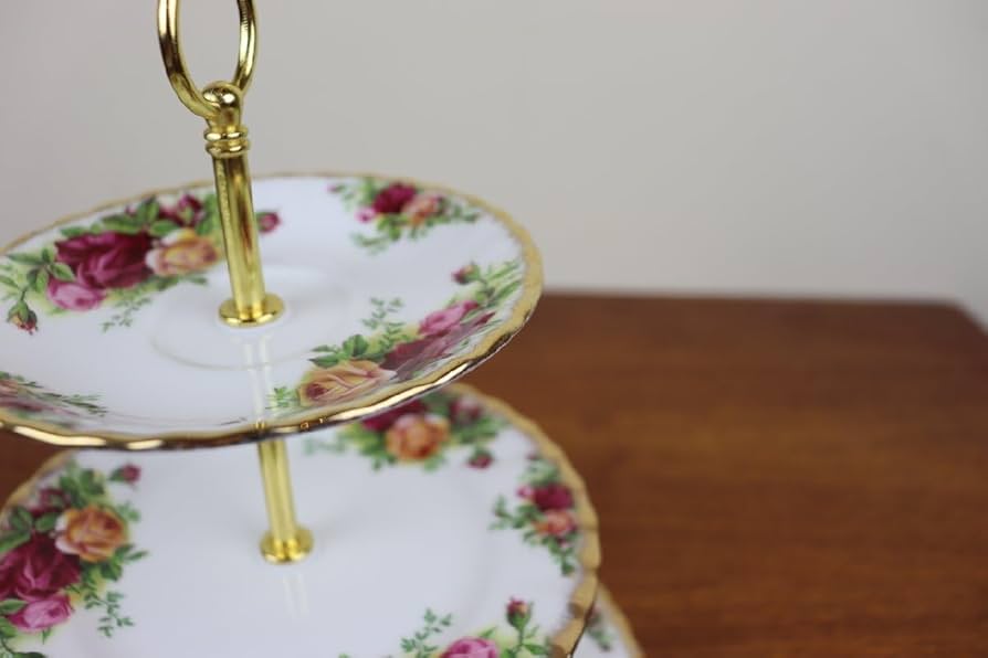 ロイヤルアルバート オールドカントリーローズ 3段ケーキスタンド 薔薇