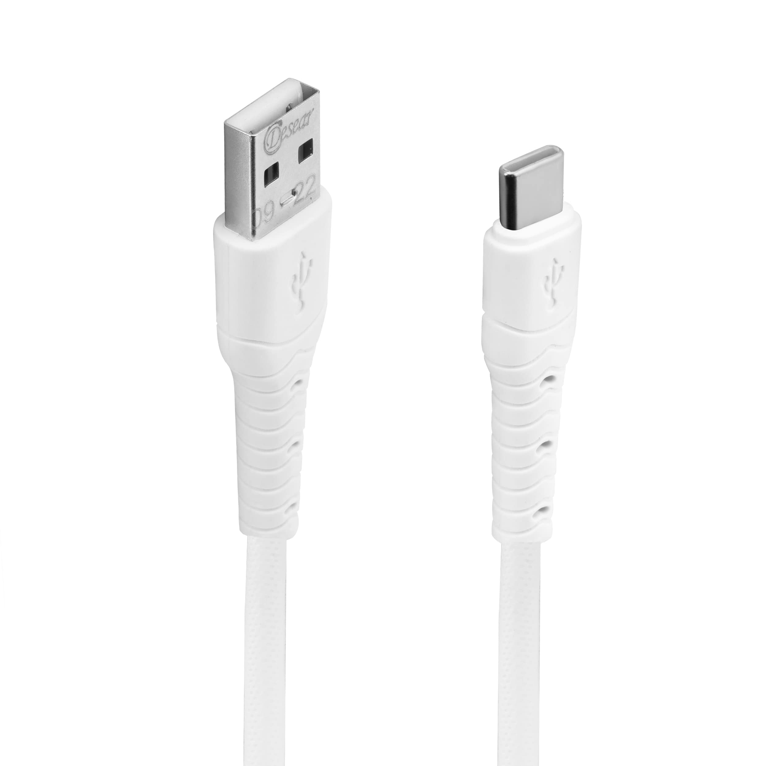 Desear Type C USB 1M Data Cable|Copper Wire Wire| White Designer | Size : 150 * 30 * 58