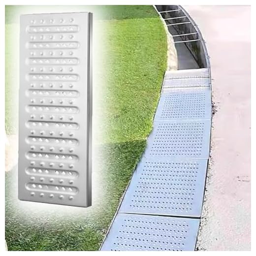 WLCGYD Canaletta Scolo Acqua Canale di Drenaggio in Acciaio Inossidabile per Patio, System di Drenaggio A Trincea Largo 10 15 20 25 30 35 40 Cm, Griglia di Drenaggio(58x10cm/22.8x4in)