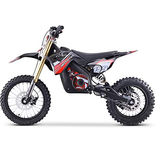 MotoTec 48v Pro Electric Dirt Bike 1600w Lithium Red - Thumbnail 4