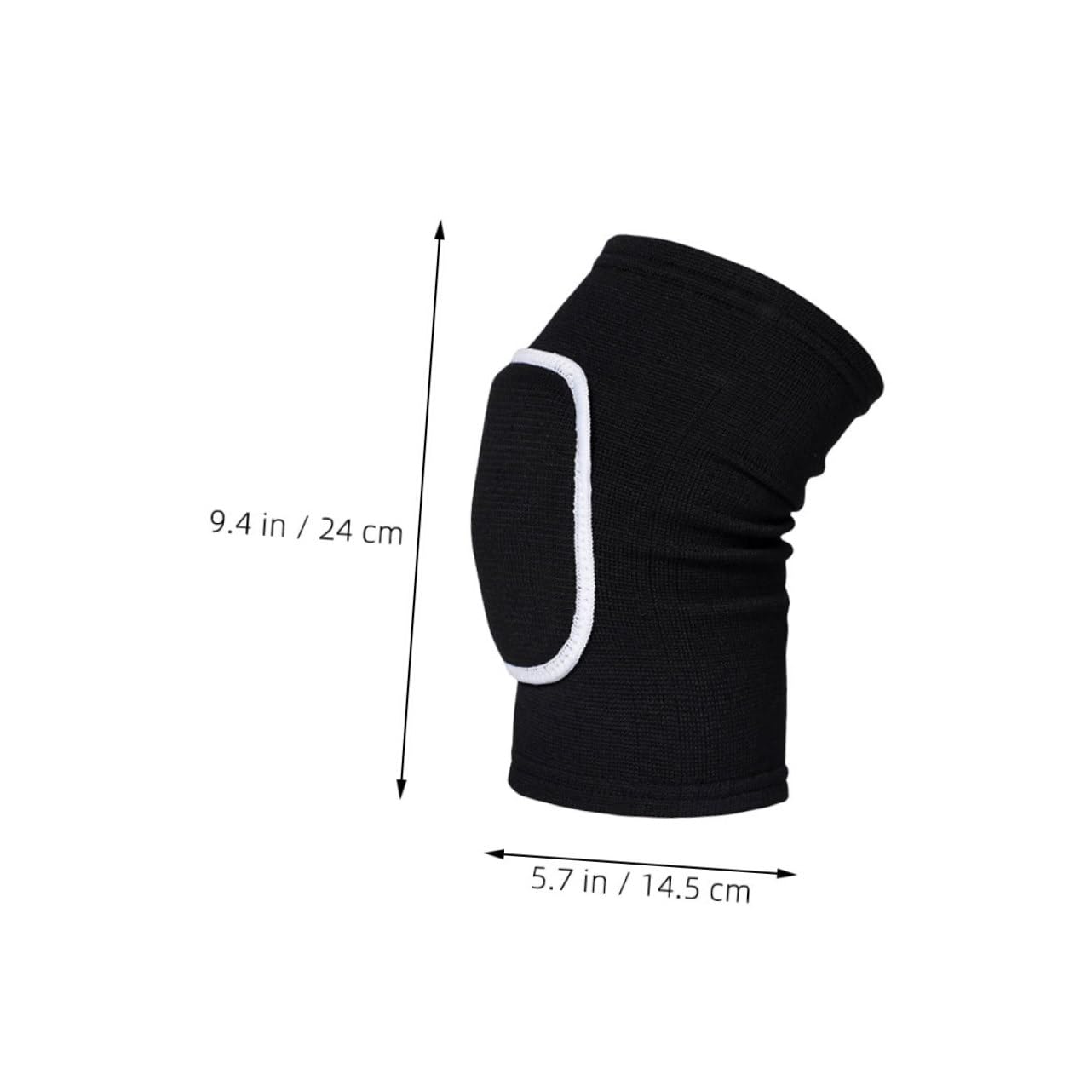 BCOATH Volleyball Knee Pad 1 Pair Black White Edges Sturdy and Comfortable for Girls Yoga Dancing
