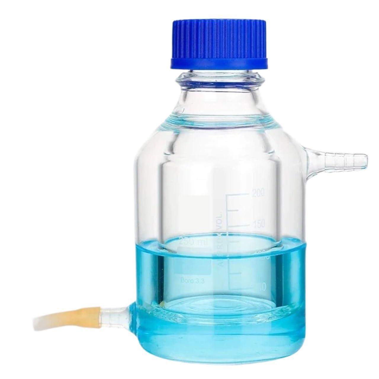 GL25/32/45/80 Reagenzflasche mit Doppelschichtmantel, Borosilikatglas 3.3, Reagenzflasche mit Spiralöffnung(25ML GL25)