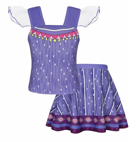 Jurebecia Princess Bikini for Girls 2-Piece Swimsuit Bathing Suit Kids Role Play Swimwear Costume2