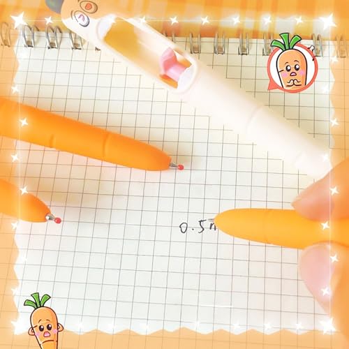 4 bolígrafos gel Carrot para oficina y escuela miniatura 4