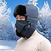 Winter Trapper Hat Warm Russian Hat Men Women Faux Fur Plush Earflaps Winter Hats for Hunting Skiing Cold Weather White