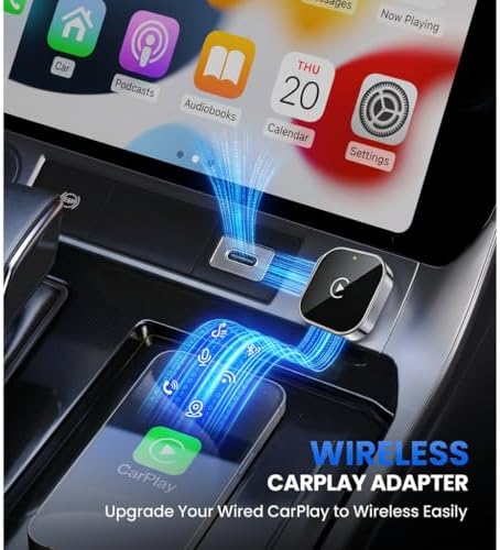 2-in-1 Wireless CarPlay and Android Auto Adapter – Mini Bluetooth Car Adapter for iPhone (iOS 10+) & Android, Includes USB-C and USB Connector, Fast Pairing, No-Delay Connection, 2026 Upgrade – Silver - 5