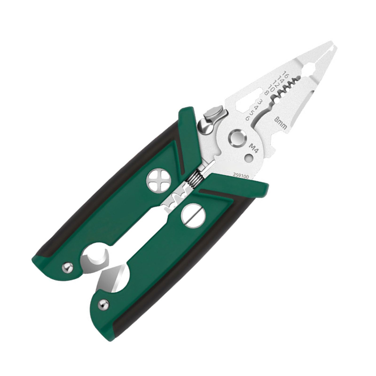 Tsophreniq Electrician Wire Crimper Peeler Pliers Cable Stripping Multifunctional Press Plier Terminals Crimping Cutting Tool Multifunctional Wire Stripper